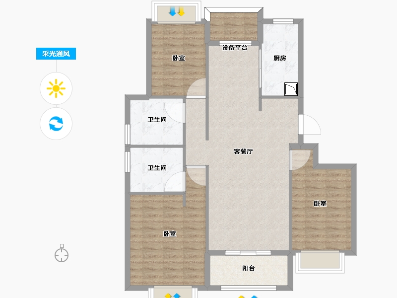 山东省-烟台市-侯至府-100.01-户型库-采光通风