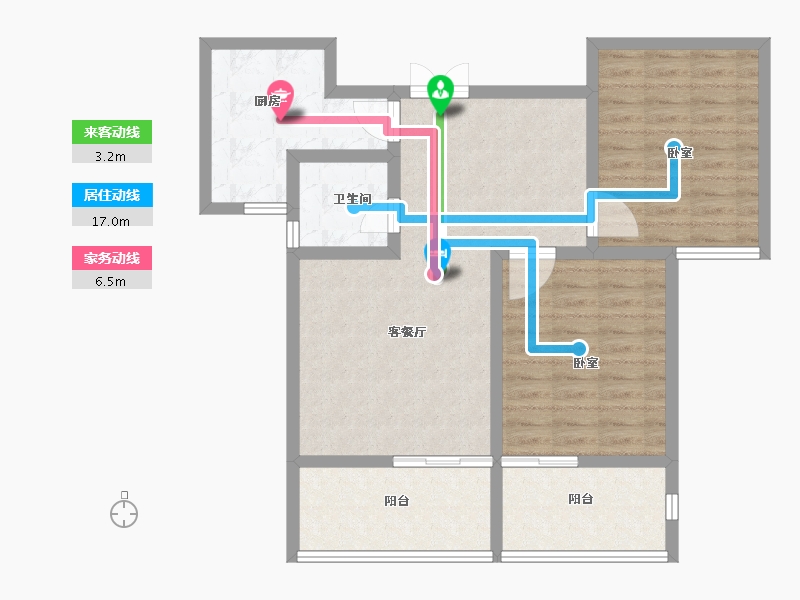 河南省-安阳市-宜居畅苑-85.30-户型库-动静线