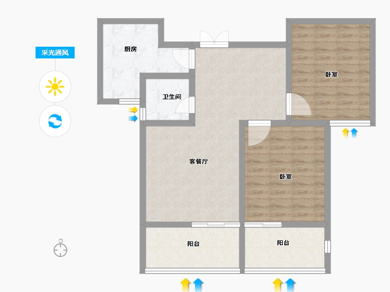 河南省-安阳市-宜居畅苑-85.30-户型库-采光通风