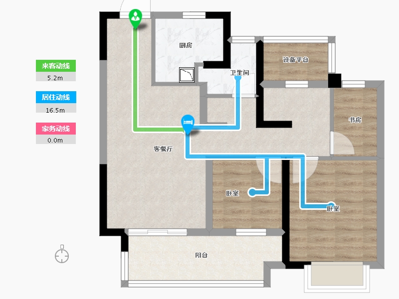 安徽省-合肥市-旭辉玖著-68.70-户型库-动静线