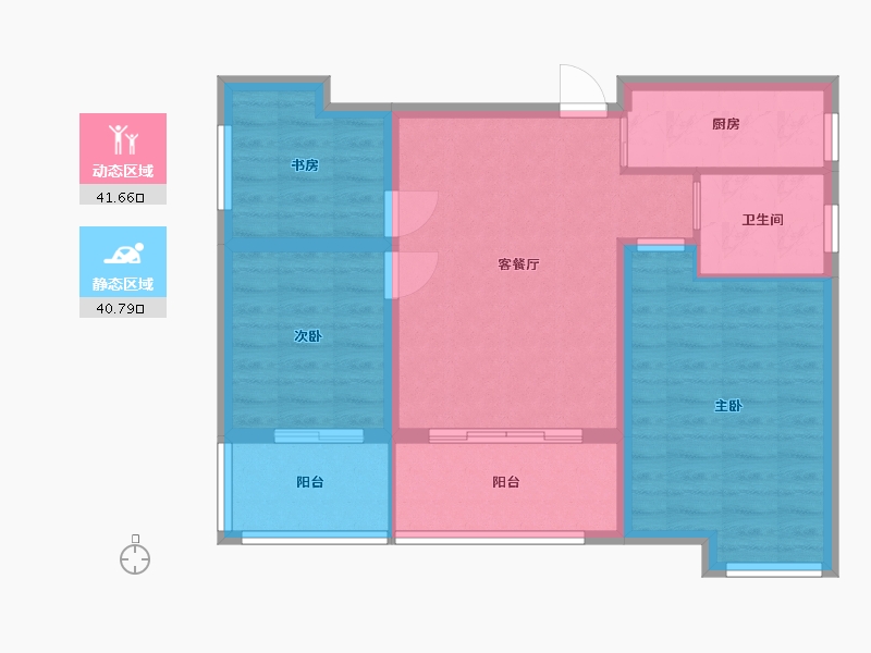 江西省-宜春市-宜春金沙广场-73.60-户型库-动静分区