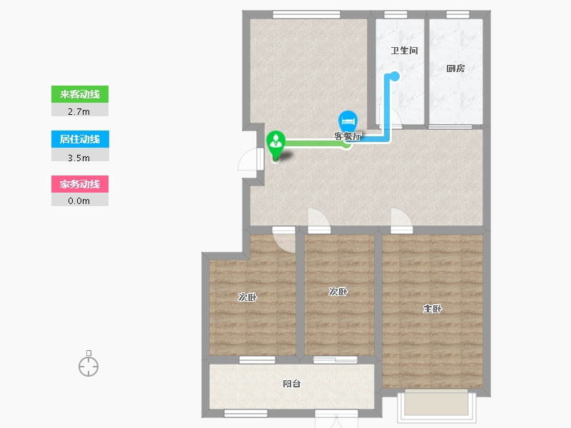 山东省-潍坊市-玉兰里-90.00-户型库-动静线