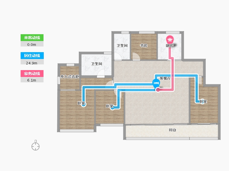 山东省-德州市-永锋绿城·百合新城诚园-129.07-户型库-动静线