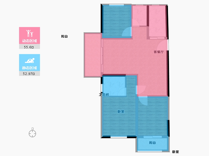 浙江省-绍兴市-蓝海御湾-98.00-户型库-动静分区