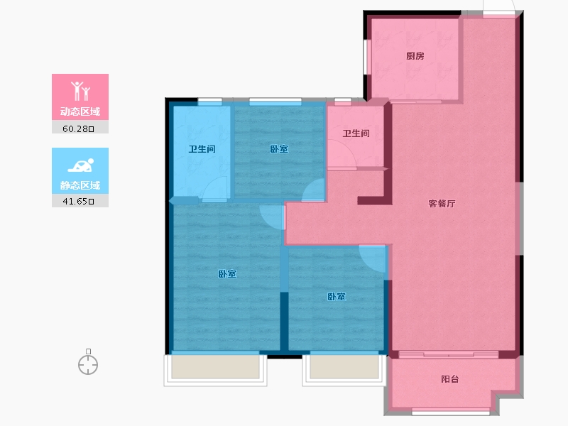 山东省-德州市-齐河金辰·天悦壹品-91.99-户型库-动静分区