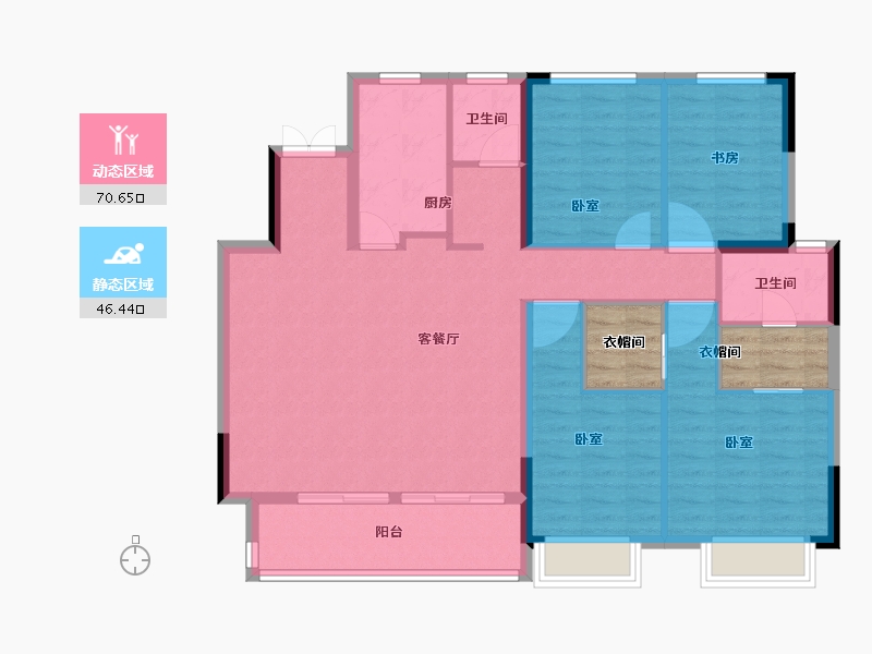 河南省-郑州市-招商轩辕华府-112.00-户型库-动静分区