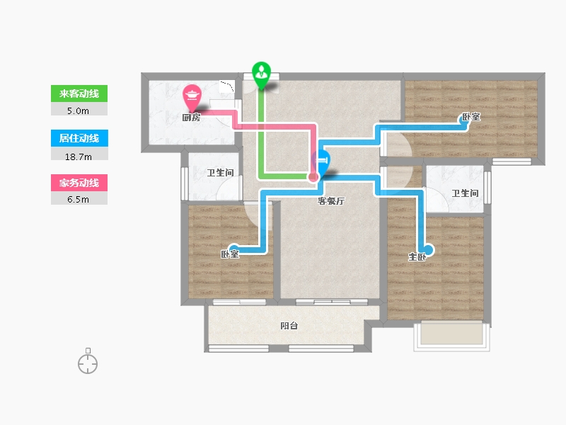 河南省-洛阳市-建业贰号城邦-94.00-户型库-动静线