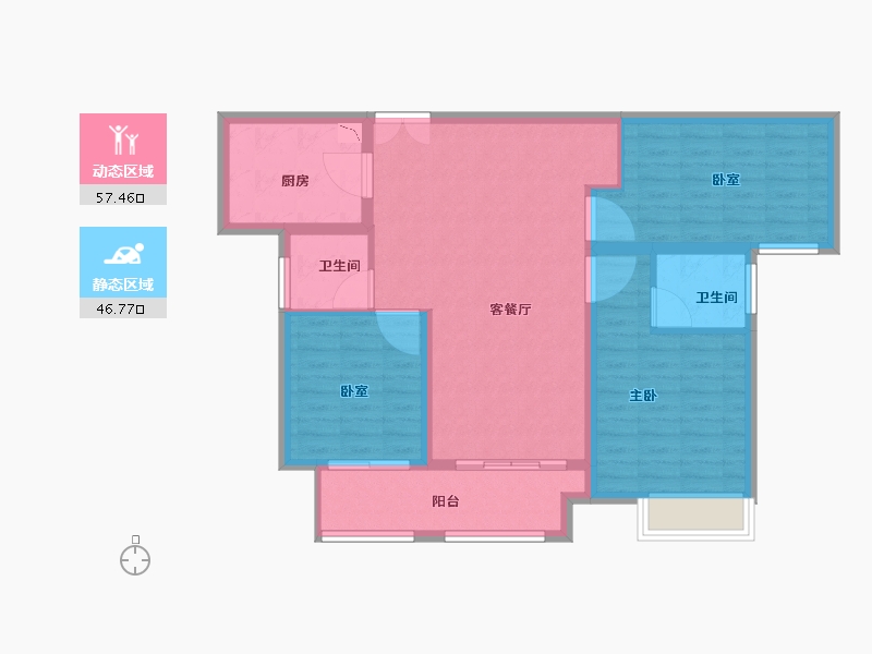 河南省-洛阳市-建业贰号城邦-94.00-户型库-动静分区