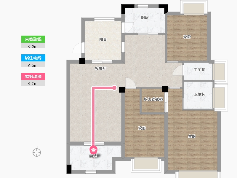 江西省-宜春市-天御蓝湾-102.40-户型库-动静线