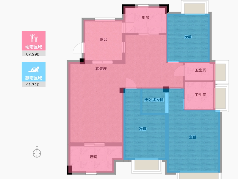 江西省-宜春市-天御蓝湾-102.40-户型库-动静分区