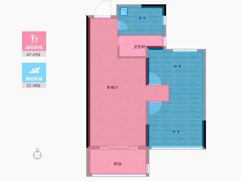 河南省-郑州市-亚星上湖嘉园-71.13-户型库-动静分区