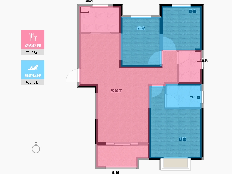 河南省-安阳市-佳田未来城和府-100.00-户型库-动静分区