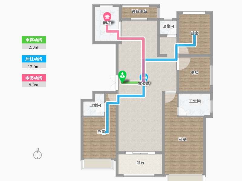 河南省-焦作市-沁阳东方银座-149.00-户型库-动静线