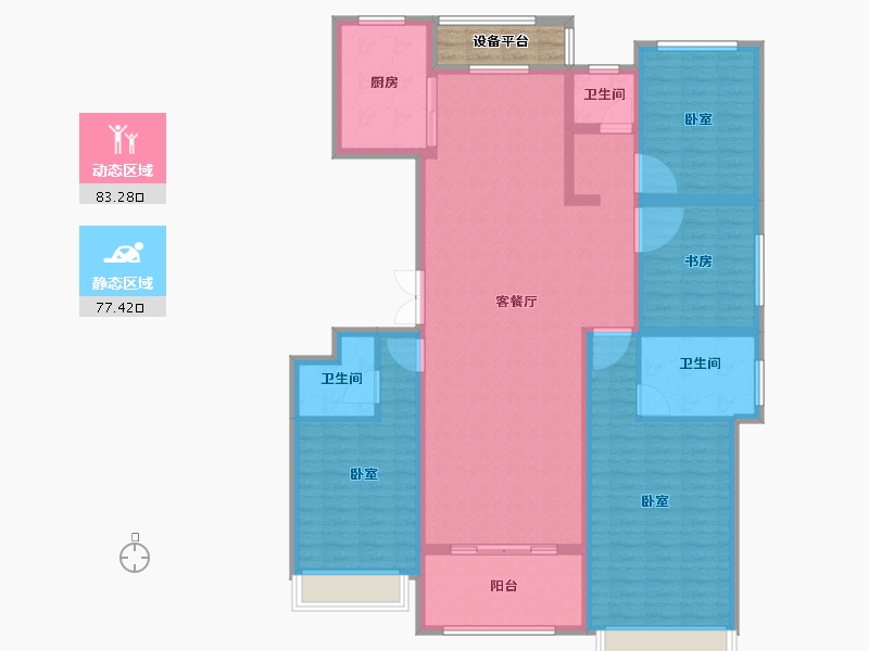 河南省-焦作市-沁阳东方银座-149.00-户型库-动静分区