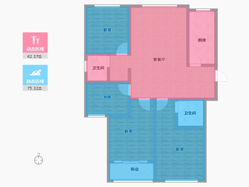 山东省-菏泽市-单县茂昌广场-123.34-户型库-动静分区