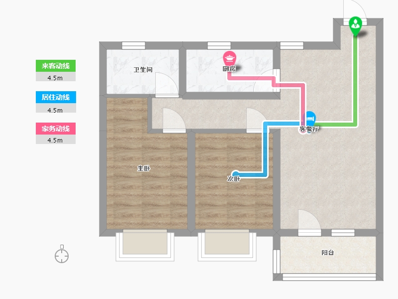 山东省-青岛市-恒源上城御府二期-57.85-户型库-动静线