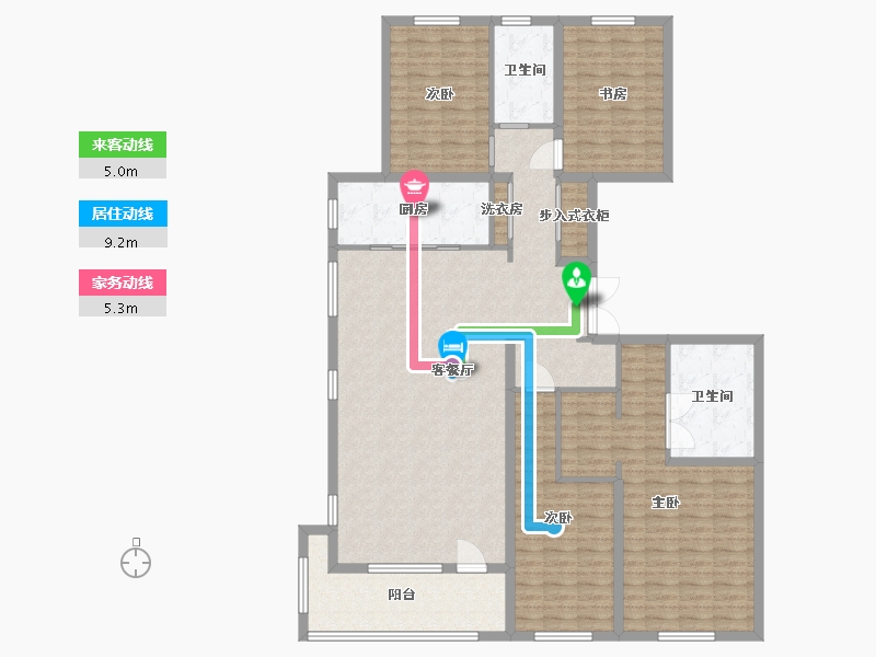 山东省-潍坊市-金鸾御景城-154.30-户型库-动静线