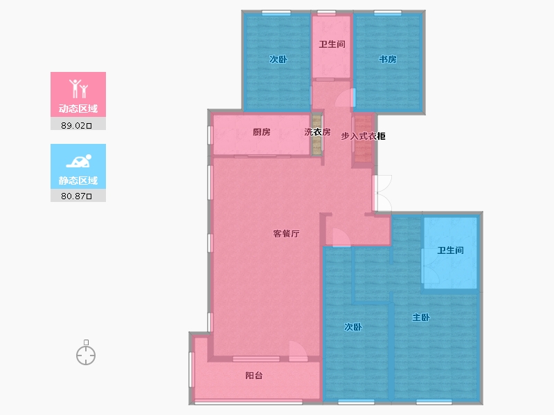 山东省-潍坊市-金鸾御景城-154.30-户型库-动静分区