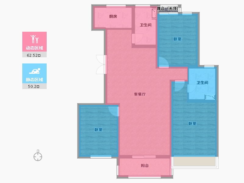 山东省-菏泽市-鑫源麗水城-100.85-户型库-动静分区