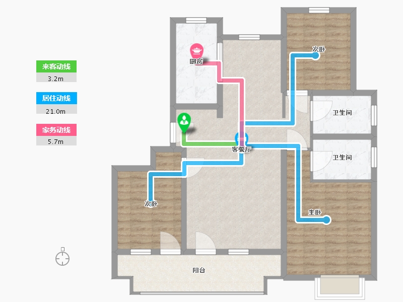 山东省-青岛市-海尔产城创白云山花园-102.01-户型库-动静线