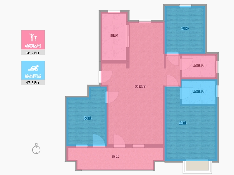 山东省-青岛市-海尔产城创白云山花园-102.01-户型库-动静分区