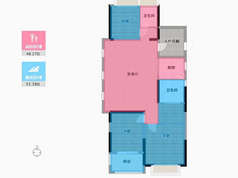 江西省-宜春市-碧桂园明月江南-97.56-户型库-动静分区