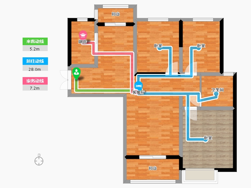 河南省-郑州市-鼎盛阳光城-94.46-户型库-动静线