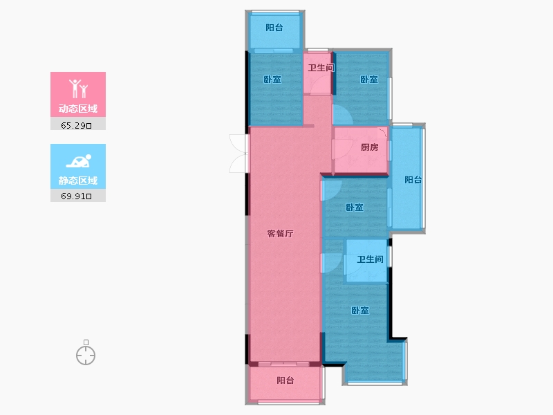 河南省-开封市-蓝光雍锦汇-122.01-户型库-动静分区