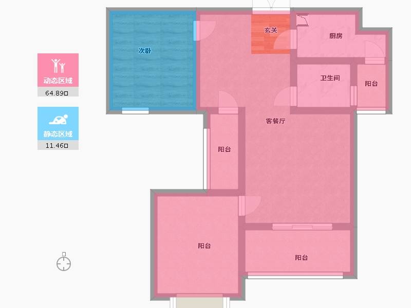 江西省-宜春市-上高印象-66.60-户型库-动静分区