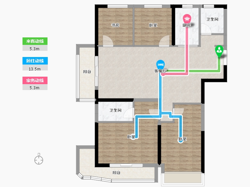 河南省-郑州市-星联·岚溪府-108.95-户型库-动静线