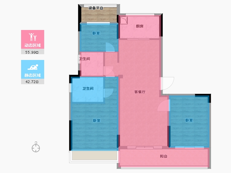 浙江省-舟山市-东梁府-92.00-户型库-动静分区