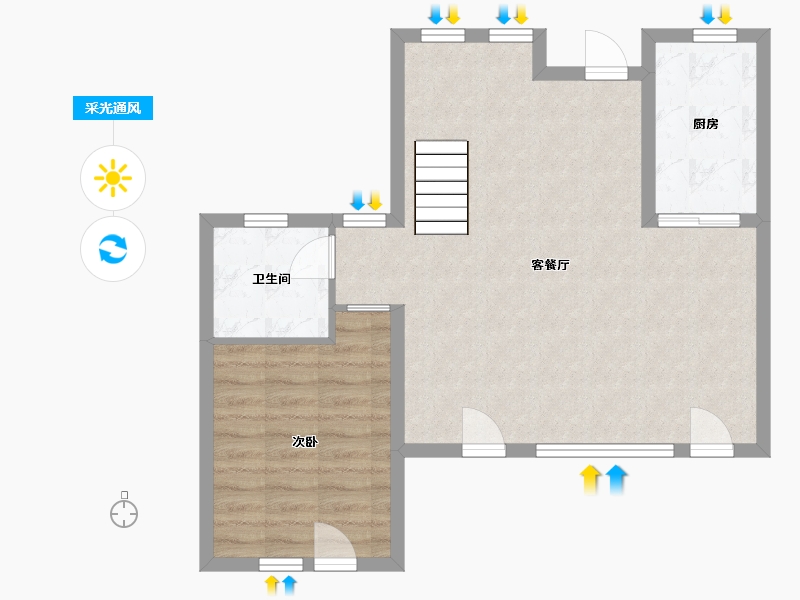 山东省-潍坊市-绿城田园牧歌-65.66-户型库-采光通风