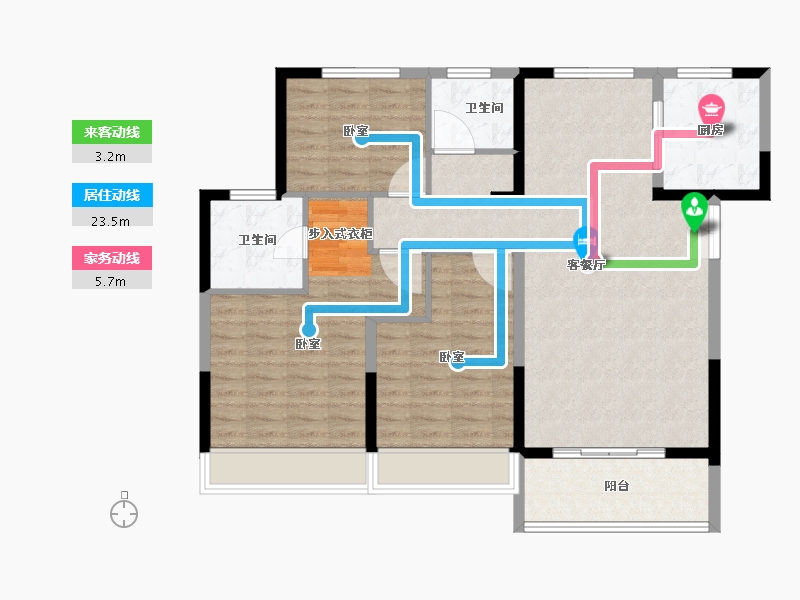 河南省-郑州市-宝地中央湿地-102.70-户型库-动静线