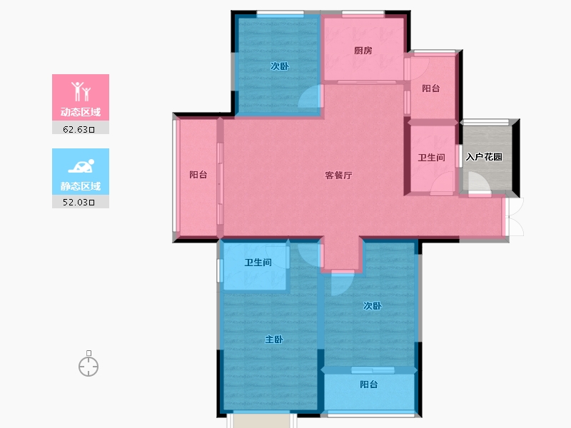 山东省-济南市-汇阳幸福城-106.26-户型库-动静分区