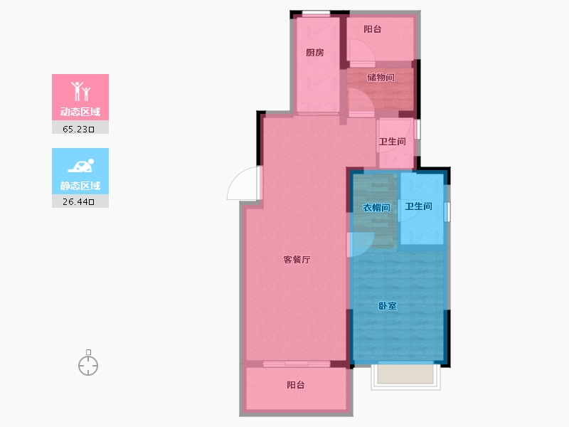 安徽省-合肥市-高速时代御府-82.00-户型库-动静分区