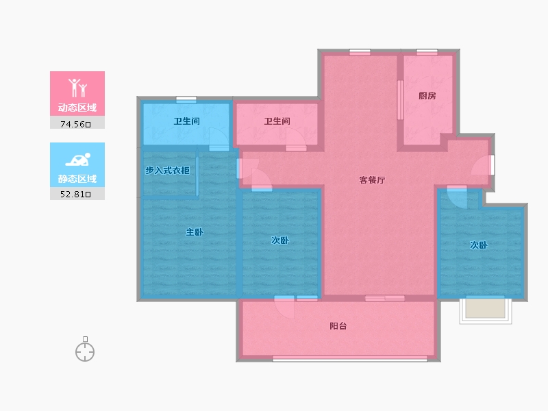 山东省-青岛市-海信君和-113.00-户型库-动静分区