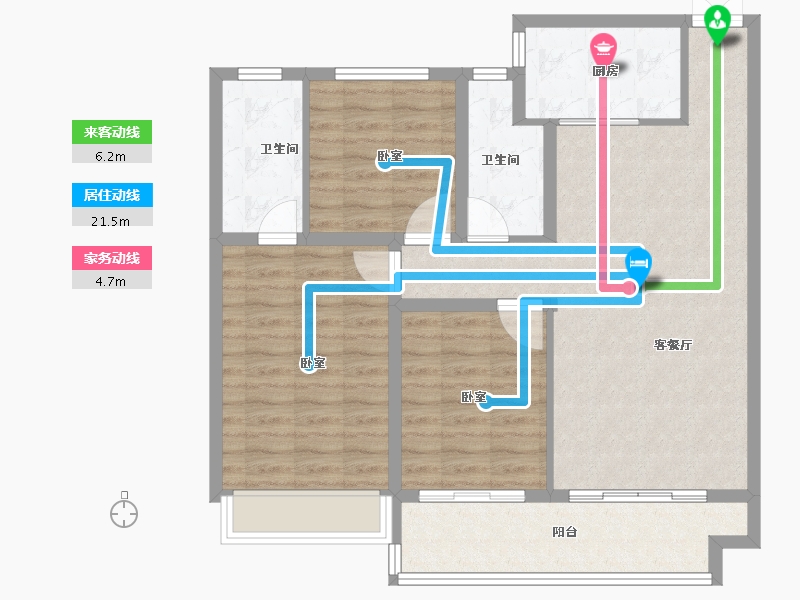 河南省-安阳市-邺南·揽月台-94.00-户型库-动静线