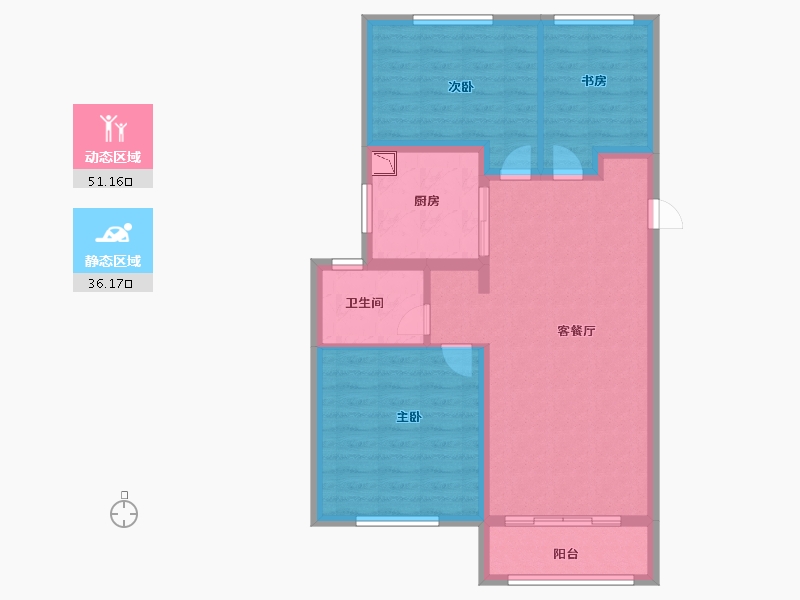 山东省-济南市-万科金域华府-78.00-户型库-动静分区