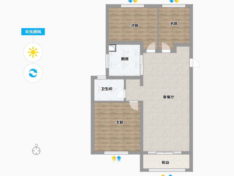 山东省-济南市-万科金域华府-78.00-户型库-采光通风