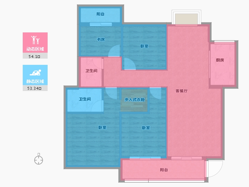 福建省-龙岩市-武平盛世鑫城-97.52-户型库-动静分区