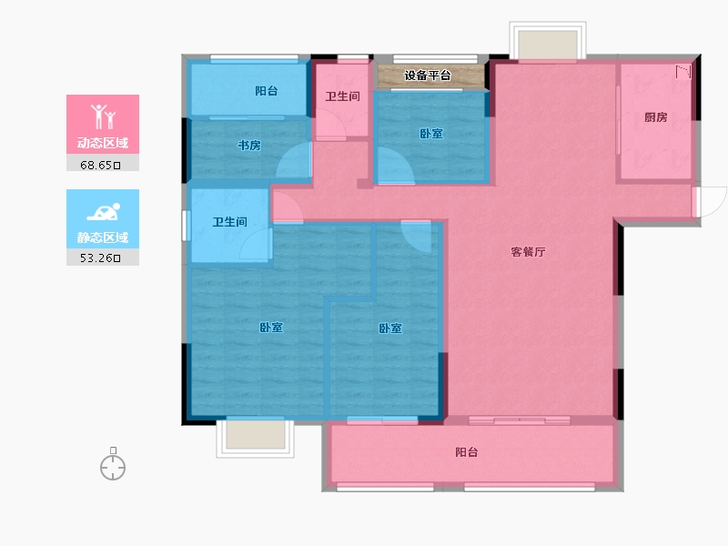 福建省-龙岩市-武平盛世鑫城-111.21-户型库-动静分区