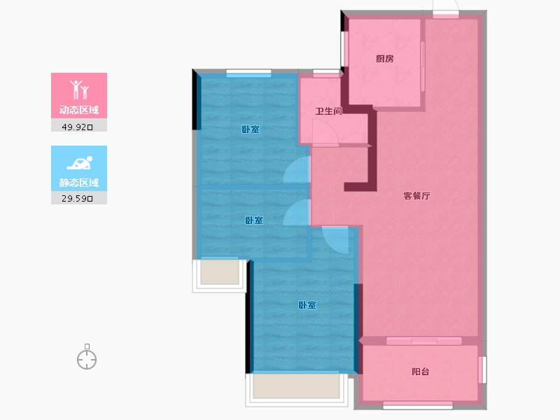 河南省-郑州市-康桥香溪里-71.00-户型库-动静分区