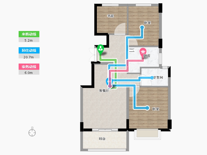 河南省-开封市-蓝光雍锦汇-90.01-户型库-动静线