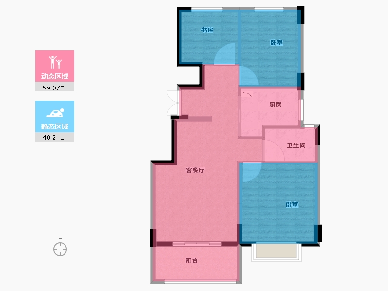 河南省-开封市-蓝光雍锦汇-90.01-户型库-动静分区