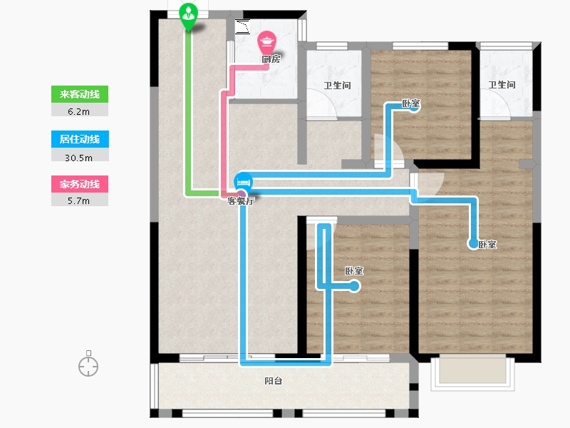 河南省-安阳市-中圣龙栖湾-106.00-户型库-动静线