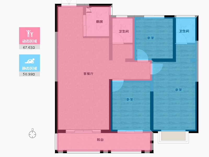 河南省-安阳市-中圣龙栖湾-106.00-户型库-动静分区