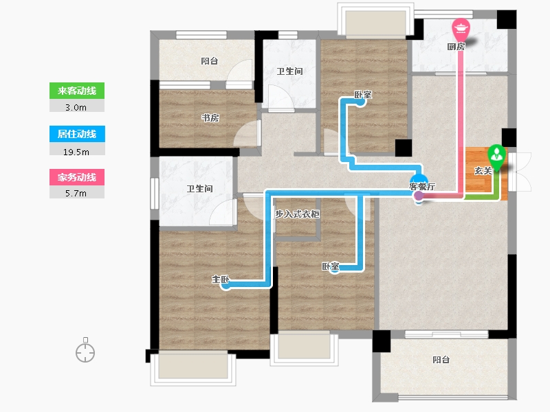 福建省-漳州市-瀚海五凤郡-96.15-户型库-动静线