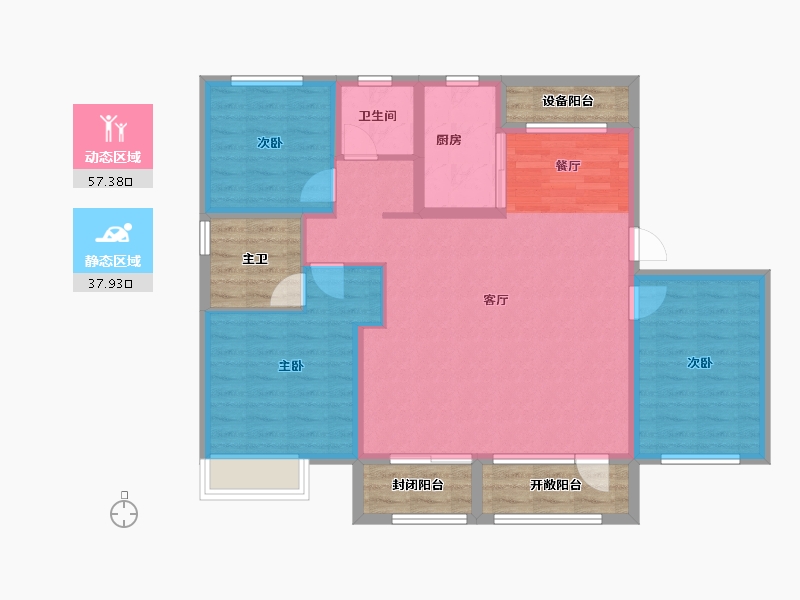 山东省-威海市-保利翰林苑-101.05-户型库-动静分区