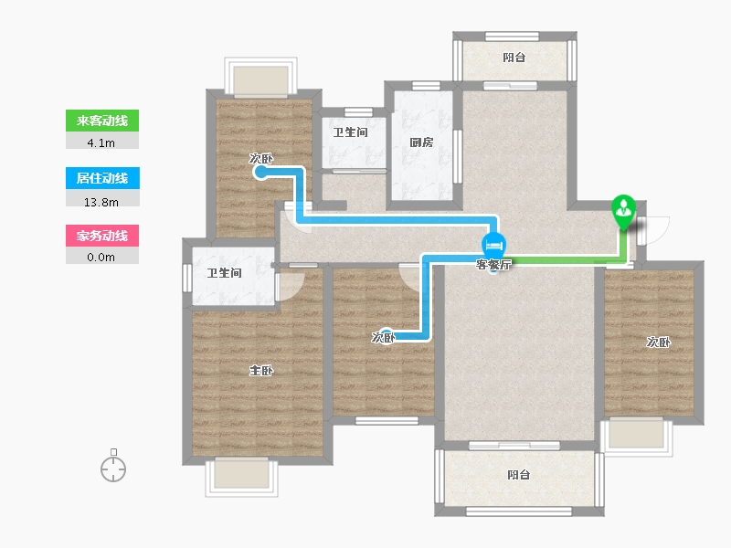 江西省-宜春市-中央城-108.60-户型库-动静线