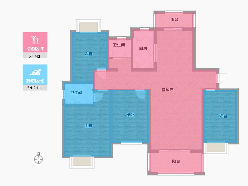 江西省-宜春市-中央城-108.60-户型库-动静分区